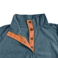 thumbnail image 4 of Besolor Mens Corduroy Sweatshirts Color Block Lapel Collar Button up Pullover Mock Neck Long Sleeve Sweaters Tops, 4 of 6