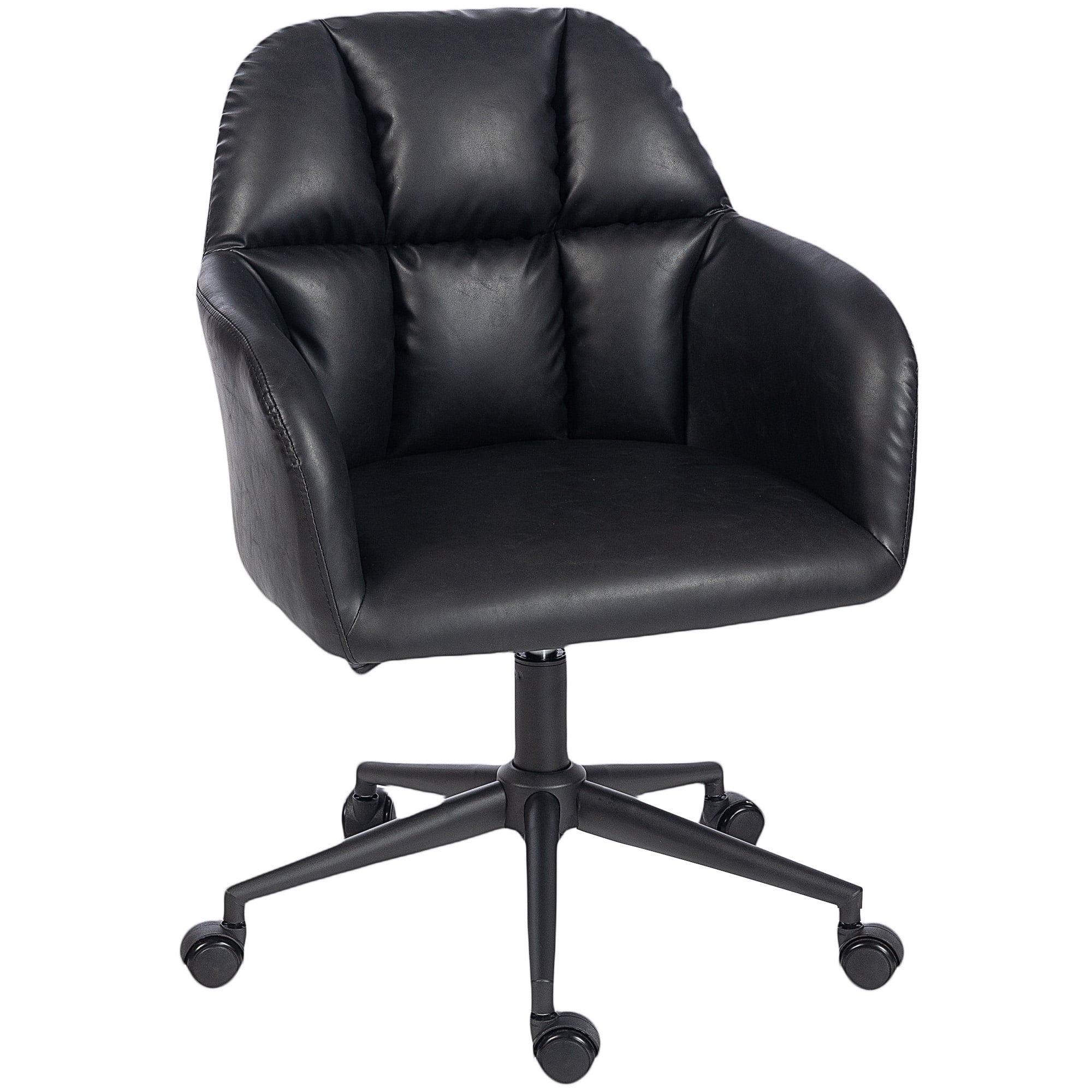 HOMCOM Swivel Office Chair, Desk Chair with Adjustable Height, Black