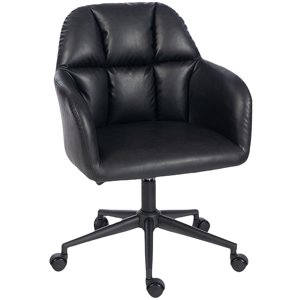 HOMCOM Swivel Office Chair, Desk Chair with Adjustable Height, Black