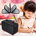 thumbnail image 2 of Mefallenssiah School Supplies Large Capacity Student Pencil Case Compartment Stationery Storage Bag Macaron Color Stationery Pen Bag Multifunctional Storage Pencil Case Fall Saving, 2 of 6