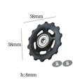 thumbnail image 4 of jinwen Rear Derailleur Pulley Lightweight Easy to Install Reliable Jockey Wheel 14T, 4 of 9