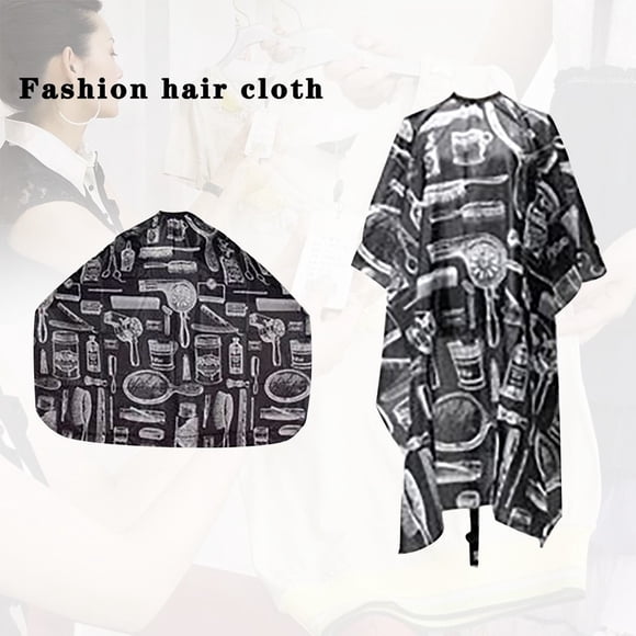Qonioi Salon Barber Cape, Hair Cutting Cloak with Hook Loop Closure, Waterproof Hairdressing Shawl for Adults, Hair Stylist Cape for Cutting Perming