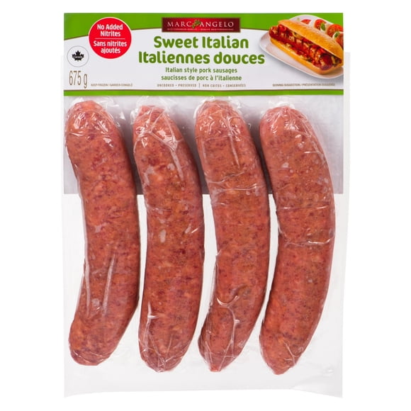 Marcangelo Saucisses de Porc à l'Italienne Douces 675 g
