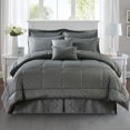 thumbnail image 1 of JML Ensemble de Lit Matelassé en Losange 8 Pcs, Jumeau, Gris, 1 of 5