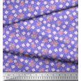 thumbnail image 2 of Soimoi Tissu en Rayonne Feuilles & Roses Imprimé Floral 1 Yard 56 Pouces de Large, 2 of 3