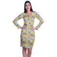 thumbnail image 1 of Moomaya Womens Full Sleeve Printed Midi Length Printed Bodycon Dress, 1 of 6