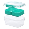 thumbnail image 2 of Sistema To Go Stax Leakproof Food Storage Container, 1 L, Airtight, Stackable, Easy Locking Clips, Blue OR Teal (Colour Not Selectable), 1 Pack, 2 of 7