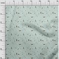 thumbnail image 3 of oneOone Viscose Jersey Light Blue Fabric Line Drawing Leaf Sewing Material Print Fabric By The Yard 60 Inch Wide, 3 of 4