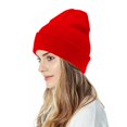 thumbnail image 1 of Jusqu'à 10 $ Bérets Rouges Unisexe Bonnet Tricoté Automne et Hiver Couple Simple Bonnet à Enfiler, 1 of 8