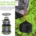 thumbnail image 2 of Camping Hiking Cookware Set Outdoor Portable Picnic Cookware Kit Aluminum Oxide Pot Frying Pan Set Travel Cooking Accessories, 2 of 8