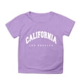 thumbnail image 4 of FhsagQ le 7 Juillet Garçon et Fille Mode Décontractée Imprimé Col Rond Ample Manche Courte T-Shirt Haut Tout-Petit Fille Printemps T-Shirts 18-24 Mois Printemps Violet 5-6 Ans, 4 of 4
