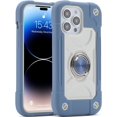 thumbnail image 1 of Compatible avec Étui iPhone 14 Pro 6.1 Pouces avec Support Anneau Intégré, Protection contre les Chutes de Qualité Militaire Étui Robuste 3 en 1 Protectrice Durable. (Bleu), 1 of 5