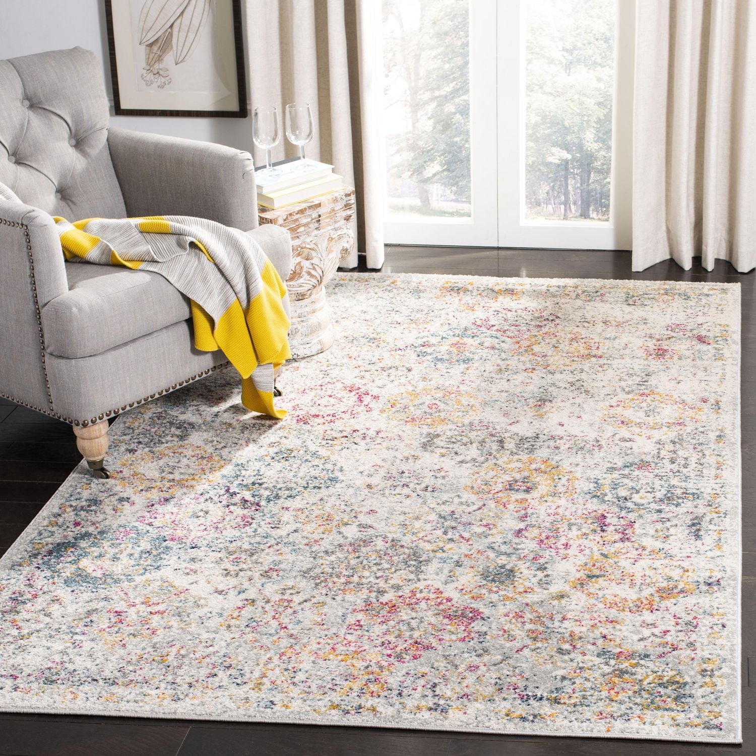 SAFAVIEH Madison Judith Geometric Floral Area Rug