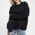 thumbnail image 2 of Timegard Chandails pour Femmes Automne Hiver Décontractés Col Rond Manches Longues Couleur Unie Tricotés Hauts Mode, 2 of 6