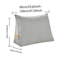 thumbnail image 3 of Noehoiugi Triangular Headboard Pillow For Twin Beds (19.69X23.6X7.8In) - Dorm Bolster Cushion With Removable Cover For Back Support, 3 of 5