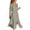 Khaki, variant on Cameland Women's Solid Color Single Breasted Lapel Drawstring Shirt Dress Cotton Linen Dress