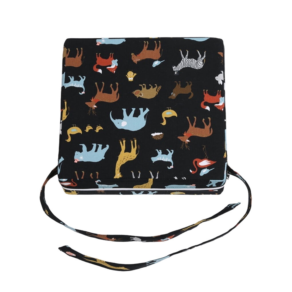 Children Chair Seat Booster Baby Raiser Cushion Removable Soft Cushions Cute Style Comfortable Feeding Table Toddler Highchair Pad Black