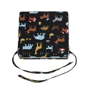 Children Chair Seat Booster Baby Raiser Animals Patterns Cushion Removable Soft Comfortable Feeding Table Toddler Highchair Pad Black