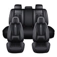 thumbnail image 2 of Maidao Car Seat Covers Full Set Leather for Mercedes-Benz for E350 2000-Present 5 Seats Waterproof Front Rear Cushion Protector Black, 2 of 8