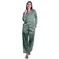 thumbnail image 1 of Moomaya Button Down Pajama Set For Women Notch Collar Nightwear Pants Loungewear, 1 of 6