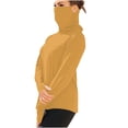thumbnail image 2 of Ovbmpzd Sun Protection Womens Tops Trendy Long Sleeve Gold Breathable Solid Tees Tee Shirts Womens S, 2 of 8