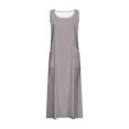 thumbnail image 5 of AherBiu Robe Maxi pour Femmes 2024 Été Décontractée Robe d'Été en Lin Sans Manches Ample Robe Débardeur avec Poches, 5 of 5
