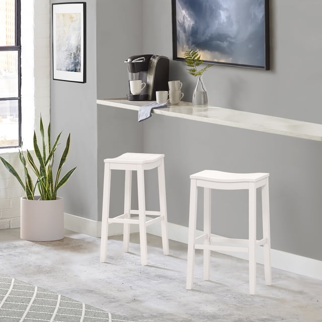 Hillsdale Tabouret de Bar Sans Dossier Fiddler, Blanc