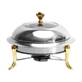 thumbnail image 3 of simhoa Réchaud à Alcool de Camping, Casserole Ronde Anti-Brûlure, Petite Poêle Alimentaire Or 26 cm, 3 of 8