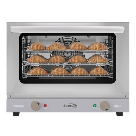 KoolMore 19 in. Countertop Convection Oven for Quarter-Size Pans with 3 Racks 1440W of Power in Stainless-Steel, 0.8 cu. ft. ETL Listed (KM-CTCO-08)