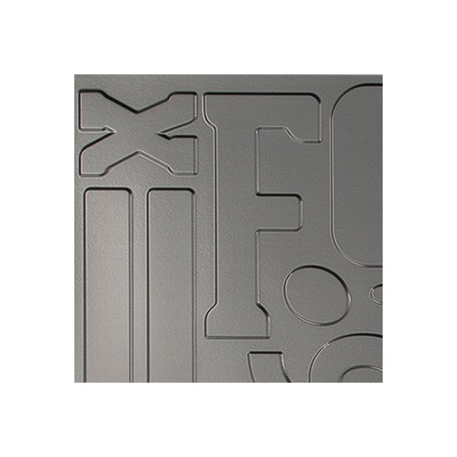 Fasade 12" x 12" Wall Panel Sample, Brushed Nickel Finish, Easy Installation