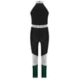 thumbnail image 4 of Freebily Kids Girls Shiny Metallic Gymnastic Unitard Sleeveless Bodysuit for Training and Performance Green 6, 4 of 6
