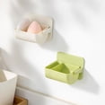 thumbnail image 4 of Maoww Plastic Makeup Sponge Bracket Washable Reusable Wall-mounted Self-adhesive 2 Compartment Rotating Puff Draining Holder Green, 4 of 8