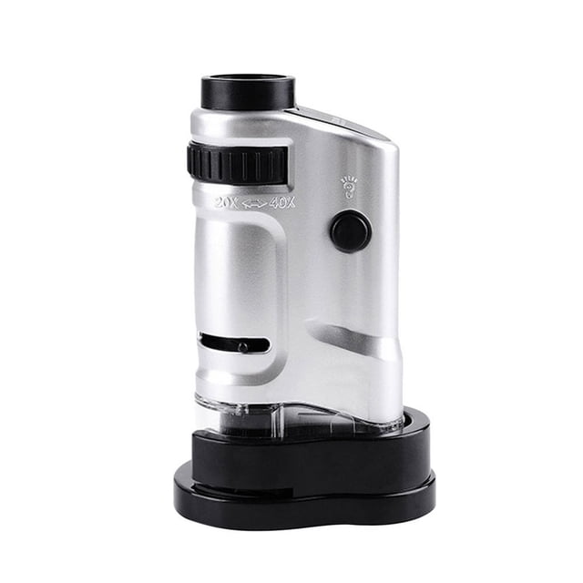 Mini Microscope Portable de Poche 20-40X Loupe Numérique avec Lumière DEL
