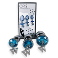 thumbnail image 1 of V For Vibes 3-piece Luxury Gem Anal Plug & AnalTraining Kit Opis - Silver & Blue, 1 of 4