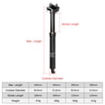 thumbnail image 4 of Arealer 30.9mm/31.6mm Mountain Bike Seatpost with Adjustable Height MTB Cable Controlled Hydraulic Seatpost Remote Internal Inner Cable Routing Bicycle Seat Post, 4 of 7