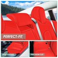 thumbnail image 3 of For 2017-2024 Tesla Model 3 FH Group Faux Leather Custom Fit Car Seat Covers   Solid Red - Rear Set, 3 of 4
