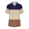 thumbnail image 2 of Birdeem Womens V-Neck Short Sleeves Floral Printed Pattern Casual Tops Blouse Print Shirt, 2 of 5