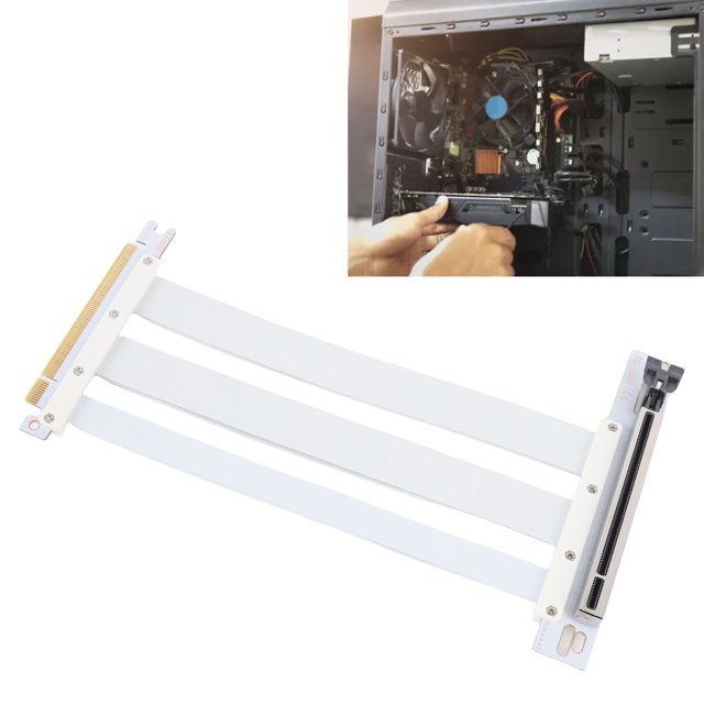 PCIe 4.0 X16 Riser Cable, 90 GPU Extension Card Adapter, for RTX 4090/8900XT, 128Gbps, Compatible with PCIe 3.0/2.0, 20cm