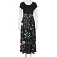 thumbnail image 3 of SMihono Robe Maxi Bohème d'Été pour Femmes Grande Taille Robe d'Été Colorée à Imprimé Floral pour Femmes Robes à Manches Courtes Robe Maxi Décontractée de Plage Robe Évasée de Plage, 3 of 5