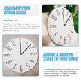thumbnail image 4 of Shisuyan Horloge Murale Ronde en Plastique Blanc Lot de 1 13.8 Po, 4 of 9