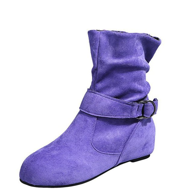 Kcodviy Bottes Rétro Épaisses Talons Bottes Western pour Femmes Chaussures Courtes Respirantes Femmes Bottes pour Femmes Talon Bas Fermeture Éclair Bottes Hautes pour Femmes