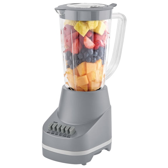 Mainstays 6 Blender vitesse avec 48 onces Jar, avec lame en acier inoxydable, argent doux