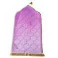 thumbnail image 3 of jifeng Muslim Prayer Rug Flannel Carpet Multifunctional Portable Unique Floormat Embossing for Festival Men Women Living Room Edge, 3 of 9