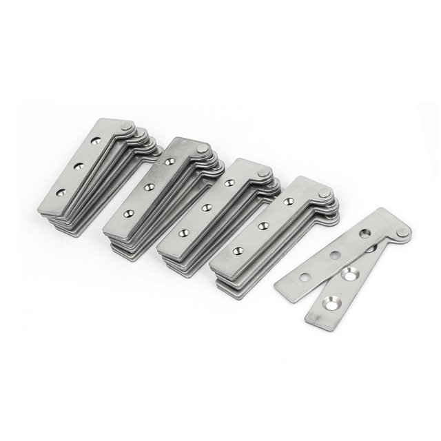 Unique Bargains Cabinet Door Box Stainless Steel Inset Offset Pivot Hinge 64mm x 21.5mm 15PCS