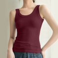 thumbnail image 2 of Dealovy Going out Tops for Women Ribbed Knit Tank Tops Round Neck Sleeveless Slim Solid Color Undershirts, 2 of 7