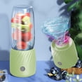 thumbnail image 2 of Leodye 1PCS USB Rechargeable 6-blade Portable Blender Powerful Compact Home Travel Fruit Shake Juicer -8.07x2.95x2.95in, 2 of 9