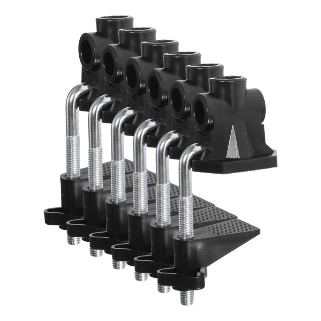Luxshiny 6Pcs Versatile Metal Desk Light Clamp Holder Black for Desk Lamp Mount and Work Setup