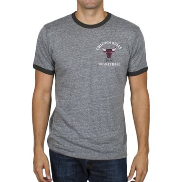 Chicago Bulls - T-Shirt à Col Contrastant Doux en Mélange Tri-Mélange