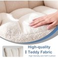 thumbnail image 4 of DUMOS Rocking Chair with Wing Backrest, Teddy Upholstered Indoor Reading Glider Chair with Comfy Seat for Bedroom, Living Room, Office, White, 4 of 5