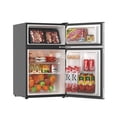 thumbnail image 3 of Hamilton Beach 3.1 Cu.Ft Mini Fridge with True Freezer, 2-Door Compact Refrigerator, Energy Star, Reversible Doors, Stainless Steel, 3 of 9